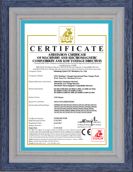 CE Certificate of CNC Router